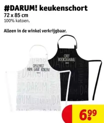 Kruidvat #DARUM! keukenschort aanbieding