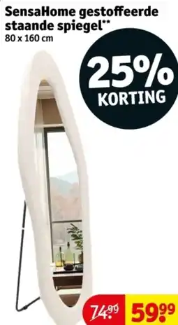 Kruidvat SensaHome gestoffeerde staande spiegel aanbieding