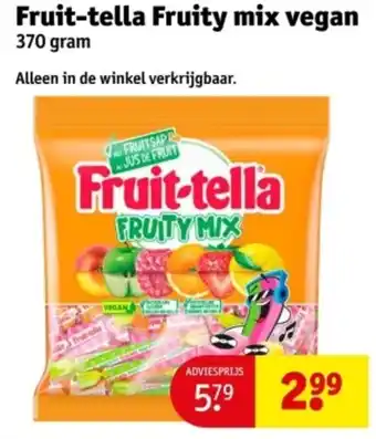 Kruidvat Fruit-tella Fruity mix vegan aanbieding