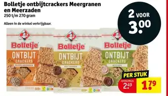 Kruidvat Bolletje ontbijtcrackers Meergranen en Meerzaden aanbieding
