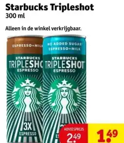 Kruidvat Starbucks Tripleshot aanbieding