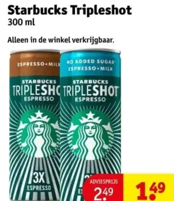 Kruidvat Starbucks Tripleshot aanbieding