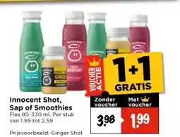 Vomar Voordeelmarkt Innocent Shot, Sap of Smoothies aanbieding