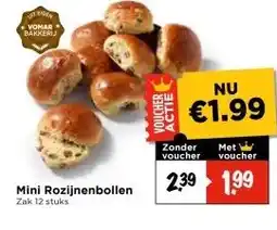 Vomar Voordeelmarkt Mini Rozijnenbollen aanbieding
