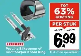 Vomar Voordeelmarkt LEIFHEIT ProLine Blikopener of Knoflookper Knobi King aanbieding