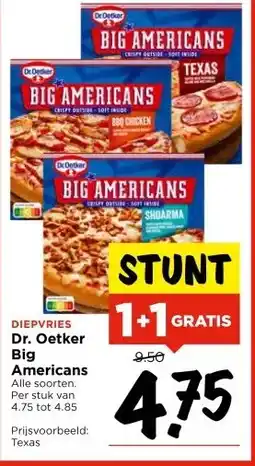 Vomar Voordeelmarkt DIEPVRIES Dr. Oetker Big Americans aanbieding