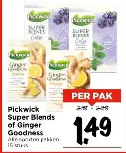 Vomar Voordeelmarkt Pickwick Super Blends of Ginger Goodness aanbieding