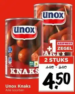 Vomar Voordeelmarkt Unox Knaks aanbieding