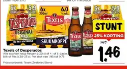 Vomar Voordeelmarkt Texels of Desperados aanbieding