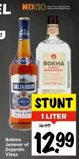 Vomar Voordeelmarkt Bokma Jenever of Dujardin Vieux aanbieding