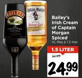Vomar Voordeelmarkt Bailey's Irish Cream of Captain Morgan Spiced aanbieding