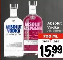 Vomar Voordeelmarkt Absolut Vodka aanbieding