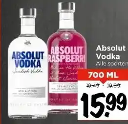 Vomar Voordeelmarkt Absolut Vodka aanbieding