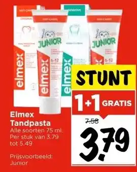 Vomar Voordeelmarkt Elmex Tandpasta aanbieding