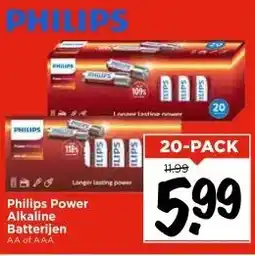 Vomar Voordeelmarkt Philips Power Alkaline Batterijen aanbieding