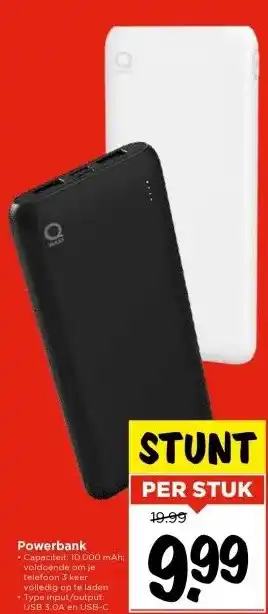 Vomar Voordeelmarkt Powerbank aanbieding
