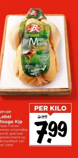 Vomar Voordeelmarkt Label Rouge Kip aanbieding