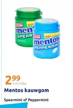 Action Mentos kauwgom aanbieding