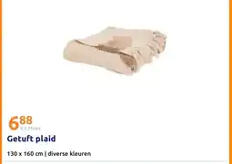 Action Getuft plaid aanbieding