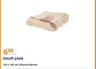 Action Getuft plaid aanbieding