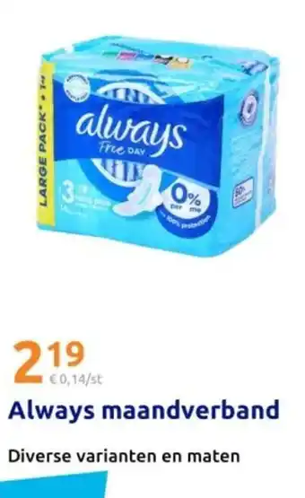 Action Always maandverband aanbieding