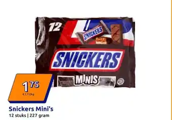 Action Snickers Mini's aanbieding