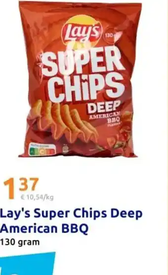 Action Lay's Super Chips Deep American BBQ aanbieding