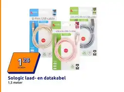 Action Sologic laad en datakabel aanbieding