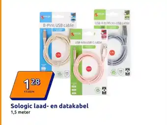 Action Sologic laad en datakabel aanbieding