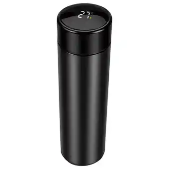 Marskramer Thermosfles RVS zwart 450 ml met thermometer en theefilter aanbieding