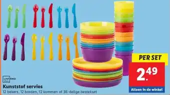 Lidl Kunststof servies aanbieding