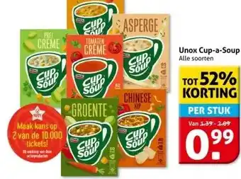 Hoogvliet Unox Cup-a-Soup aanbieding