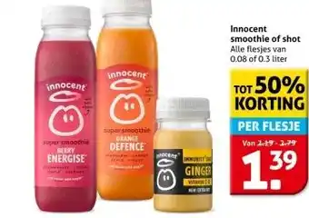Hoogvliet Innocent smoothie of shot aanbieding