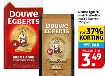 Hoogvliet Douwe Egberts snelfilterkoffie aanbieding