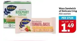 Hoogvliet Wasa Sandwich of Delicate Crisp aanbieding