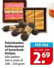 Hoogvliet Paleisbanket, bokkenpoten of boterkoek- blokjes aanbieding