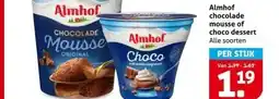 Hoogvliet Almhof chocolade mousse of choco dessert aanbieding