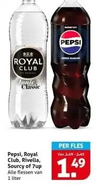 Hoogvliet Pepsi, Royal Club, Rivella, Sourcy of 7up aanbieding
