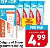 Hoogvliet Colgate of Elmex grootverpakking aanbieding