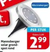 Hoogvliet Mannsberger solar grond- spot rond aanbieding