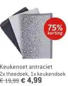 Dekamarkt Keukenset antraciet aanbieding