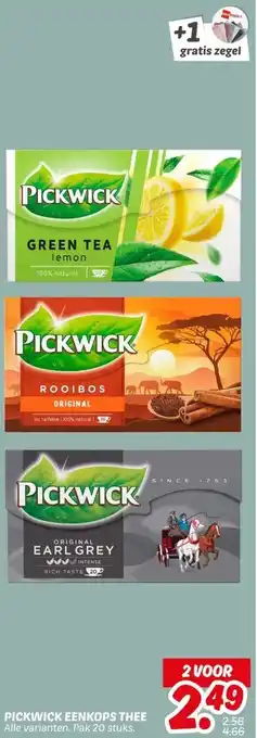 Dekamarkt PICKWICK EENKOPS THEE aanbieding