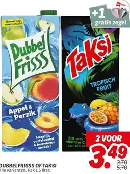 Dekamarkt DUBBELFRISSS OF TAKSI aanbieding
