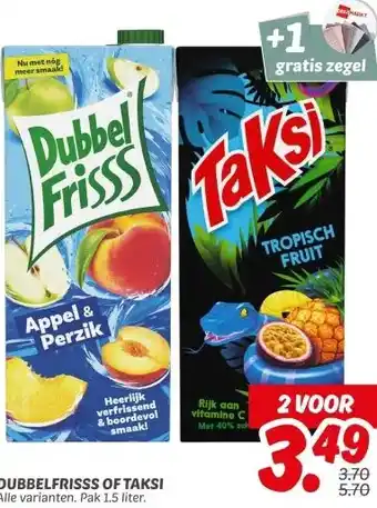 Dekamarkt DUBBELFRISSS OF TAKSI aanbieding