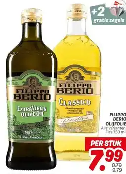 Dekamarkt FILIPPO BERIO OLIJFOLIE aanbieding