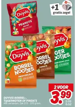 Dekamarkt DUYVIS BORREL-, TIJGERNOTEN OF PINDA'S aanbieding