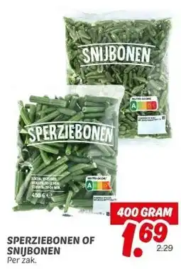 Dekamarkt SPERZIEBONEN OF SNIJBONEN aanbieding