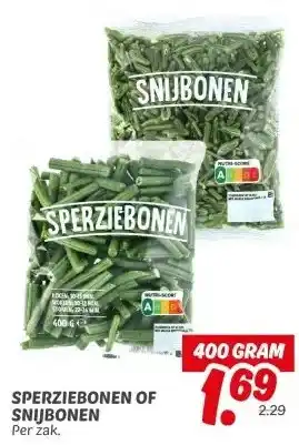 Dekamarkt SPERZIEBONEN OF SNIJBONEN aanbieding