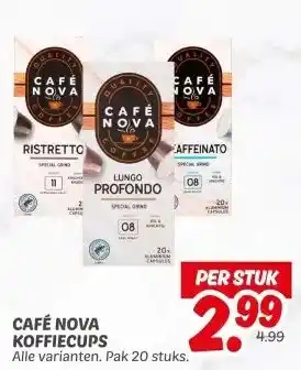 Dekamarkt CAFÉ NOVA KOFFIECUPS aanbieding