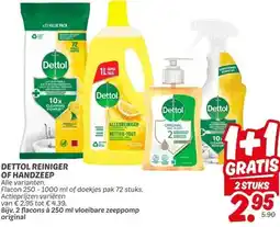 Dekamarkt DETTOL REINIGER OF HANDZEEP aanbieding
